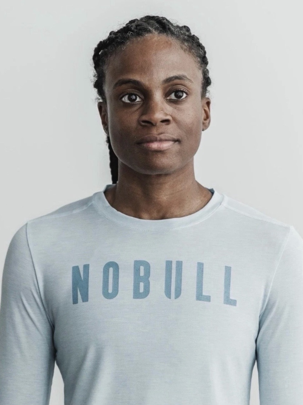 NWT NOBULL Women's Long Sleeve Tee Large Ice Blue XL